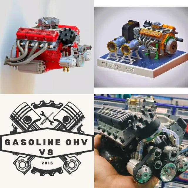 Gasoline OHV V8 Small-block Engine Model Kits